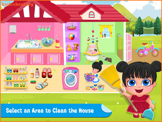 Little Girl Home Cleaning Messy House screenshot