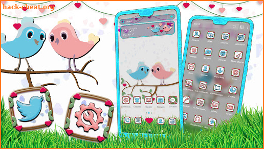 Little Love Bird Launcher Theme screenshot