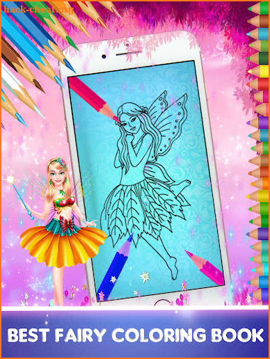 Little Princess Fairy Drawing Coloring Book Pages screenshot