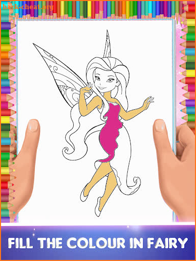 Little Princess Fairy Drawing Coloring Book Pages screenshot