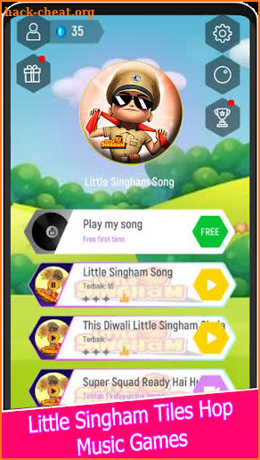 Little Singham Magic Tiles Hop screenshot