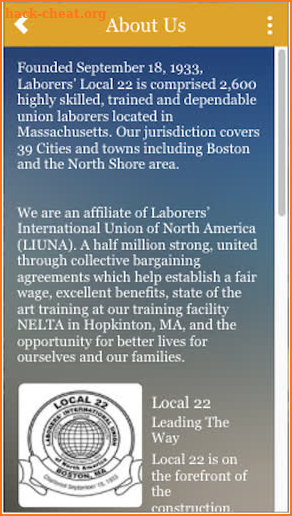 LiUNA Local 22 screenshot