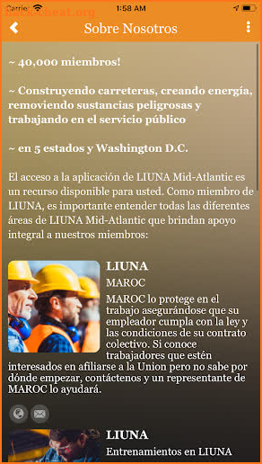 LiUNA Mid Atlantic screenshot