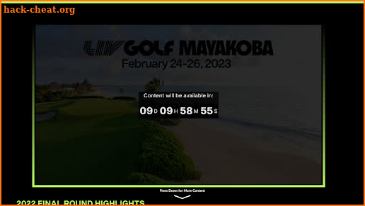 LIV Golf Plus TV screenshot