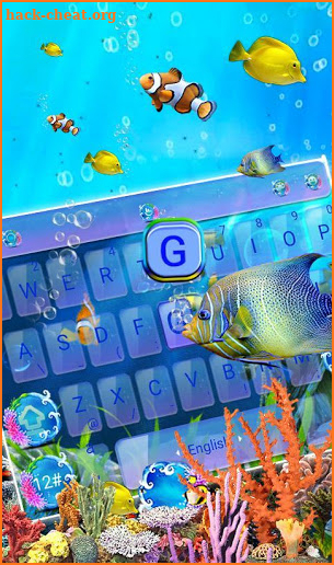 Live 3D Aquarium Keyboard Theme screenshot