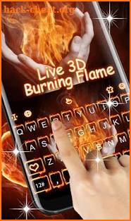 Live 3D Burning Flame Keyboard Theme screenshot