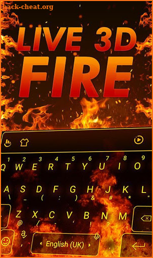 Live 3D Cool Flaming Fire Keyboard Theme screenshot