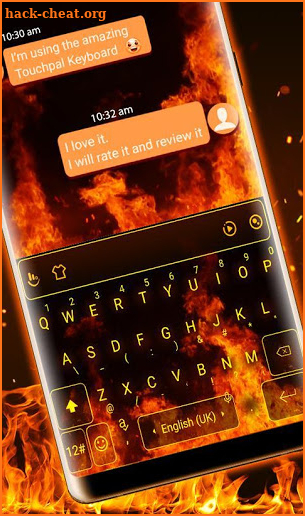 Live 3D Cool Flaming Fire Keyboard Theme screenshot