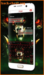 Live 3D Fierce Feral Wolf Keyboard Theme screenshot