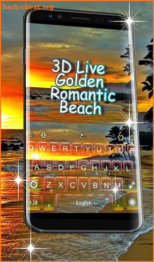 Live 3D Golden Beach Keyboard Theme screenshot