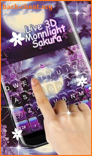 Live 3D Moonlight Sakura Keyboard Theme screenshot