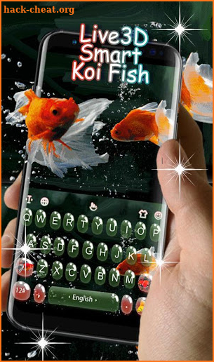 Live 3D Smart Koi Fish Keyboard Theme screenshot