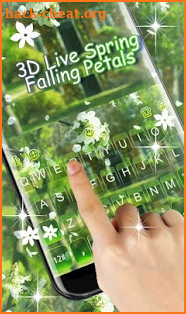 Live 3D Spring Falling Petals Keyboard Theme screenshot