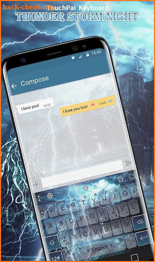Live 3D Thunder Storm Night Keyboard Theme screenshot