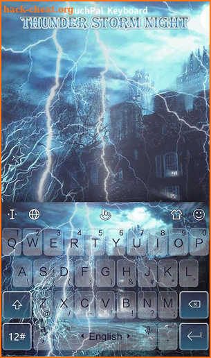 Live 3D Thunder Storm Night Keyboard Theme screenshot