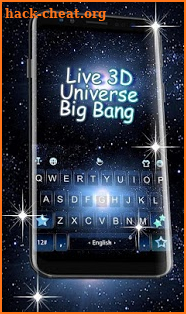 Live 3D Universe Big Bang Keyboard Theme screenshot