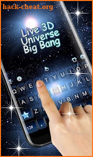 Live 3D Universe Big Bang Keyboard Theme screenshot