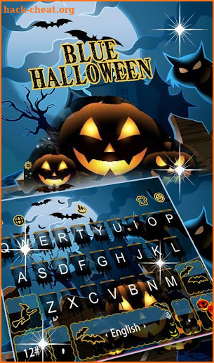 Live Blue Halloween Keyboard Theme screenshot