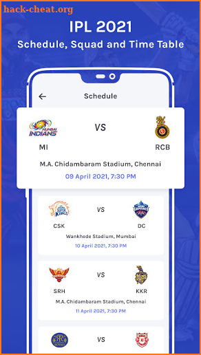 Live Cricket Score for IPL 2021 screenshot