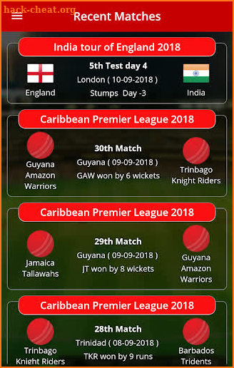 Live Cricket Scores & Updates -Total Cricinfo screenshot