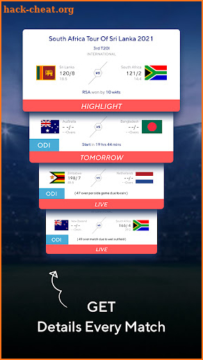 Live Cricket Scores - Cricket T20 screenshot