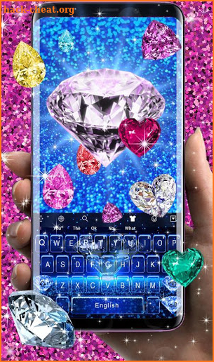 Live Diamonds Glitter Shine Keyboard Theme screenshot