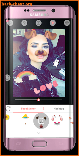 Live Face Camera Free cute & funny motion sticker screenshot