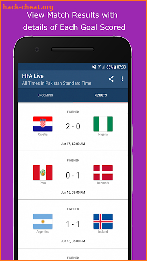 Live Football and Schedules Russia WorldCup 2018 screenshot