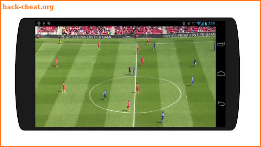 Live football TV screenshot