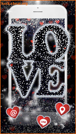 Live Glitter Love Launcher Theme GIF HD Wallpaper screenshot