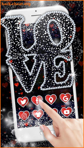 Live Glitter Love Launcher Theme GIF HD Wallpaper screenshot