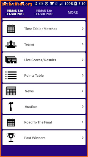 Live Indian T20 League 2019 Schedule Result Score screenshot