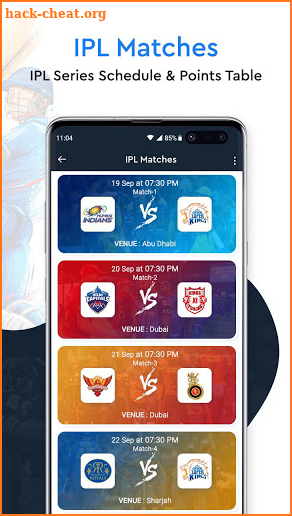 Live IPL 2020 - Live Cricket Score & News screenshot