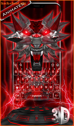 Live Lightning Metal Wolf Keyboard screenshot