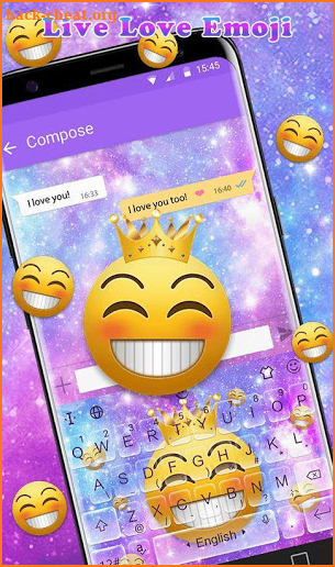 Live Love Emoji Keyboard Theme screenshot