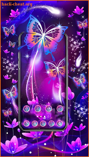 Live Neon Butterfly Launcher Theme HD Wallpapers screenshot