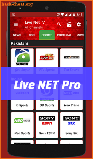 Live Net TV SPORTS screenshot