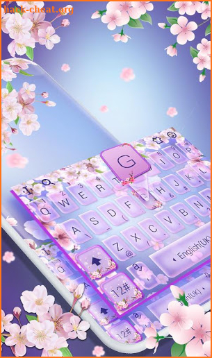 Live Pink Cherry Blossom Keyboard Theme screenshot