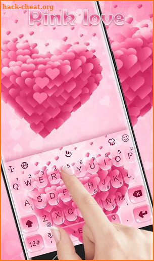 Live Pink Love Keyboard Theme screenshot