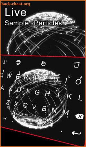 Live Sample Particles Keyboard Theme screenshot