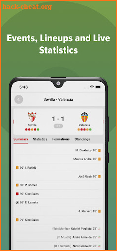 Live Score: football scores screenshot