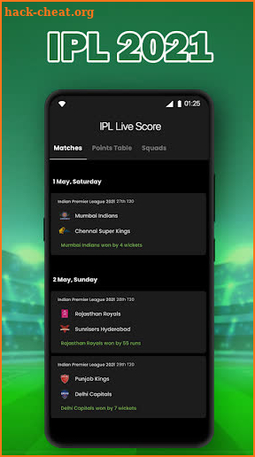 Live Score for IPL 2021 - Live Cricket Score screenshot