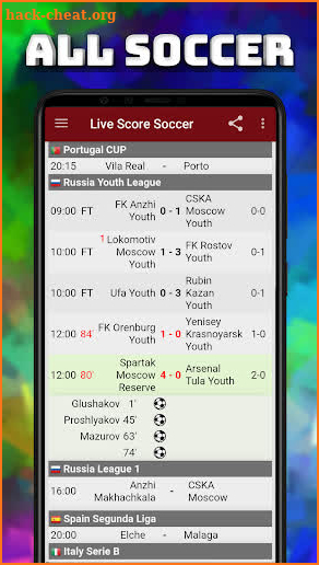 Live Scores ⚽ Soccer Sport Football Match Results screenshot