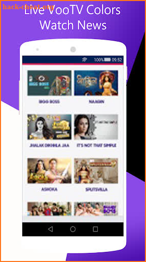 Live TV Colors Watch News & Shows Originals Guide screenshot