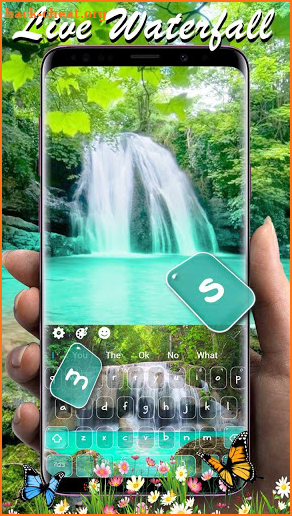 Live Waterfall Keyboard Theme screenshot