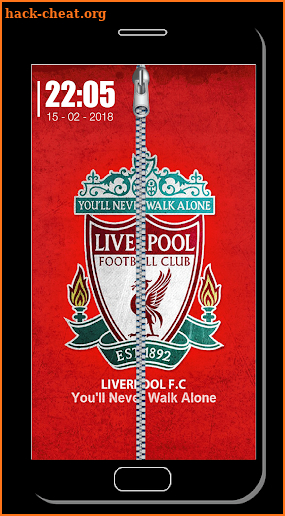 LIVERPOOL Zipper Lock Screen screenshot