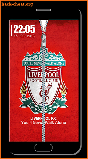 LIVERPOOL Zipper Lock Screen screenshot