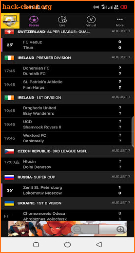 Livescore App screenshot