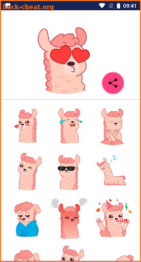 Llama alpaca cute stickers for WhatsApp screenshot