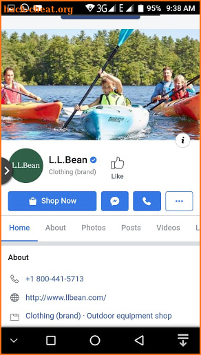 llbean screenshot